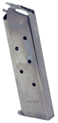 Colt 1911 Government 45 ACP 7 Round Stainless Steel Magazine