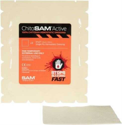 Sawyer Products First Aid CHITO Sam Bleed Stopper Dressing 4"X4"