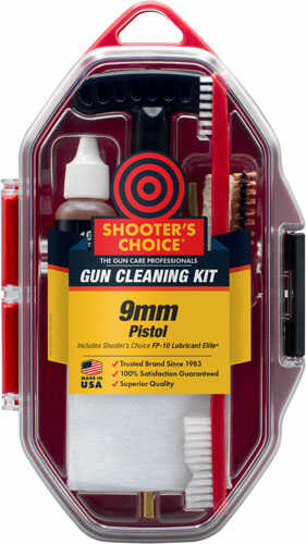 Click to see larger image. Shooters Choice 9MM Pistol Cleaning Kit
