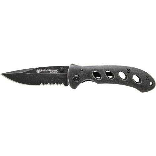 Smith & Wesson S&W Oasis Small Liner Lock Knife 2.6" STONEWASH Blade-img-0