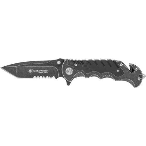 Schrade S&W Knife Border Guard 3.5" Blade W/Strap Cutter/GLS BREKR