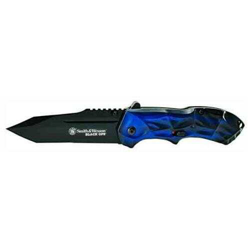 Schrade S&W Knife Black Ops 3Rd Gen. Blue Handle Tanto Magic Assist