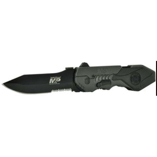Smith & Wesson S&W Knife M&P 2Nd Gen Spring Assist 3.6" Drop PNT Serrated-img-0