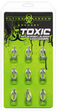 Flying Arrow Archery Replacement Blade Toxic 100 Grains 9/Pk