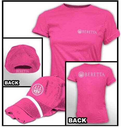 Beretta WOMEN'S Cap & T-Shirt X-Lg Roll-Up Combo Pink<