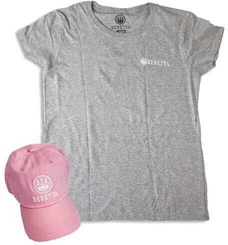 Beretta WOMEN'S Cap & T-Shirt 2X-Lg Roll-Up Combo Pink<