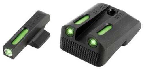 Truglo TG-TG13Nv4A TFX 3-Dot Set Green W/White Outline Front Rear Tritium/Fiber Optic Nitride Fortress Frame