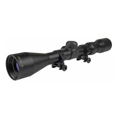 Buckline 3-9x40mm Riflescope, BDC Reticle, 1/4 MOA Weaver Rings, Black Md: TG85394XB