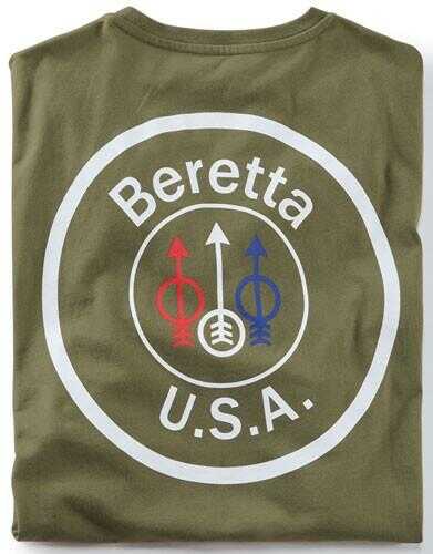 Beretta T-Shirt USA Logo Large Olive Drab Green Md: TS252T1416078KL