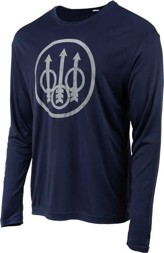 Beretta T-shirt Ls Vintage Trident Large Navy Blue