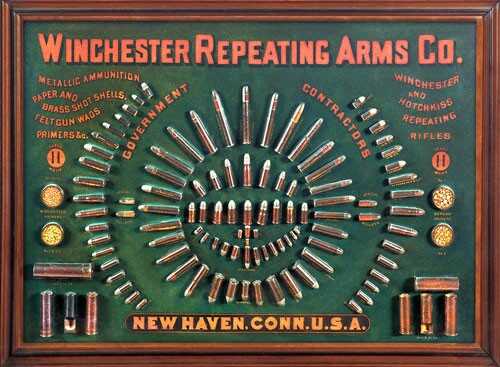 ROCKIN'W Brand Winchester "1884" Cartridge Board Sign