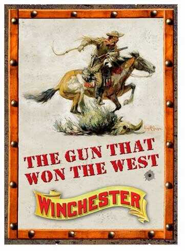 Rockin’ W Brand ROCKINW Winchester "Gun That Won The West" Sign