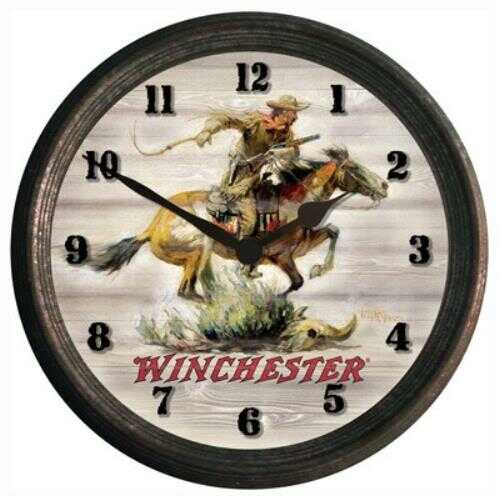 Rockin’ W Brand ROCKINW Winchester Horse & Rider Wall Clock