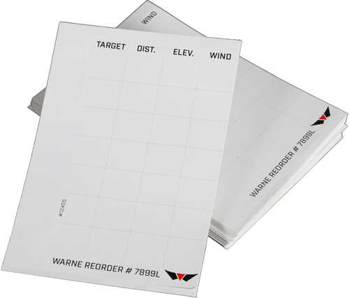 Warne Skyline Precision Data Card Label Refills 50 Pack