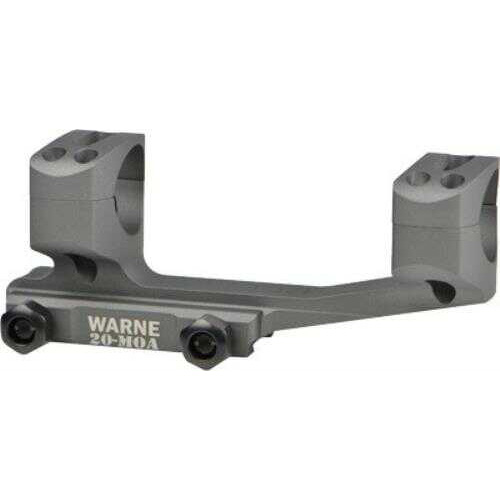 Warne Scope Mounts Picatinny-Style Skeletonized MSR With 30mm Rings 20 MOA Gen 1-Piece Tactical Gray Finish