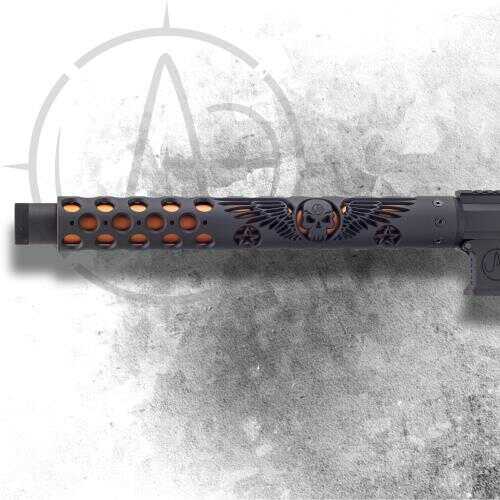 Unique-Ars Handguard 12" Black Wing And Skull Fits AR-15