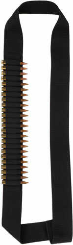 Bulldog Rifle Ammo Bandolier Holds 24 Cart 2" Webbing Black