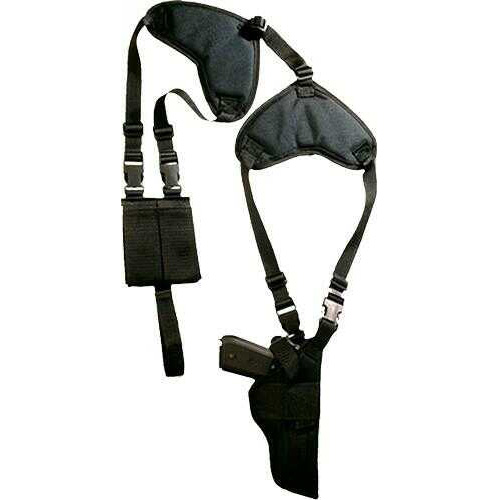 Bulldog Cases Deluxe HZTL-Shoulder Holster RH/LH 4-4.5" BBLS Black