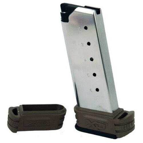 Springfield Magazine 45 ACP 6Rd Fits XDS Stainless Finish with Flat Dark Earth Sleeve Extension XDS5006DE