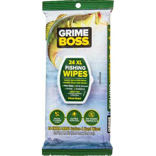 Fishing Wipes Citrus Scented 24 Count