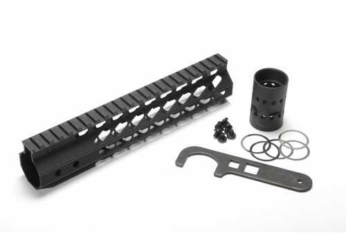 Guntec USA 9" Ultra Slimline Octagonal 5 Sided Key Mod Free Floating Handguard With Monolithic Top Rail