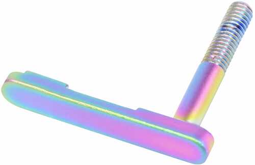 Guntec Ar15 Mag Catch Lever Matte Rainbow Pvd Coated