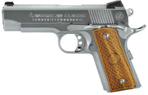 American Classic 1911 Compact Commander 45 ACP 4.3" Barrel 7 Round Hard Chrome Finish Semi Automatic Pistol ACCC45C