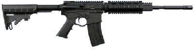 American Tactical Imports Omni M4 Hybrid Black 5.56mm 16" Barrel 30 Round Mag 6 Position Stock Quad Rail Semi-Automatic Rifle ATIGOMNIHQA556