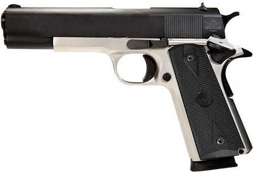 Rock Island Armory Two-Tone 1911 45 ACP 5" Barrel 8 Round Nickel Finish Semi Automatic Pistol 51529