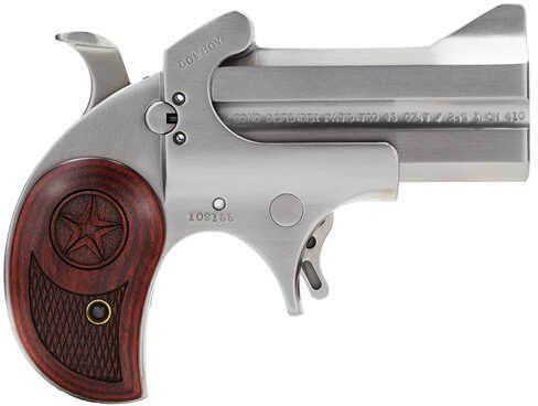 Bond Arms Cowboy Defender 410 Gauge/45 Colt 3" Barrel 2 Round Rosewood Grip Satin Stainless Steel Derringer Pistol BACD45410