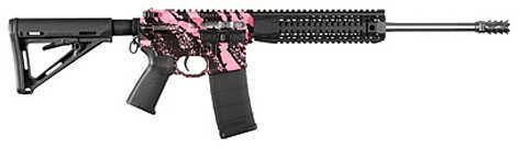 Black Rain Ordnance AR-15 223 Remington /5.56 NATO 16" Barrel 30 Round Pink Splash Semi Automatic Rifle BRO-PG1