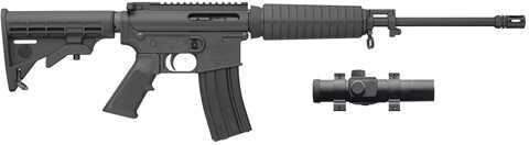 Bushmaster Firearms Carbon 15 Optics Ready Carbine 223 Remington /5.56 NATO 16" Barrel 30 Round Black 6 Position Collapsible Stock With Red Dot Scope Semi-Automatic Rifle 91037