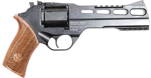 Chiappa Rhino Revolver 357 Magnum 6" Barrel 6 Round Steel Black Finish Wood Grip Fixed Front Adjustable Rear Sights Pistol 340.073