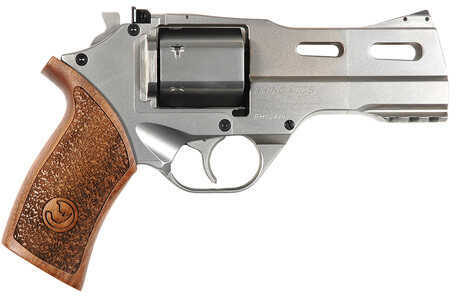 Chiappa White Rhino Revolver 357 Magnum 4" Barrel 6 Round Steel Nickel Rubber Grip Pistol 340.075