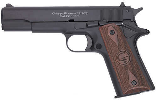 Chiappa Firearms 1911-22 Semi Automatic Rimfire Pistol 22LR Black 10 Round Checkered Walnut Grip