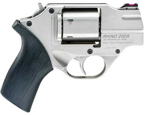 Chiappa White Rhino Revolver 357 Magnum 2" Barrel 6 Round Steel Nickel Rubber Grip Fixed Sights Pistol CF340.083