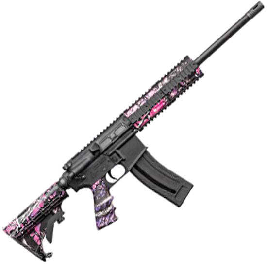 Chiappa Firearms M4-22 Carbine Pro Semi-Auto 22 Long Rifle 16" Parkerized Barrel Muddy Girl Pink Camo Muzzle Brake On Threaded mags 28 Rounds CF500-116