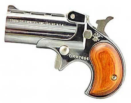 Cobra Firearms Derringer 32 ACP 2.4" Barrel Round ChromeFinish Wood Grip Pistol C32CR