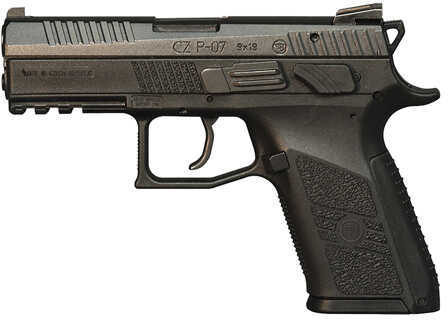 CZ P-07 Compact 9mm Luger 3.8" Barrel 10 Round Stippled Grips Black Semi Automatic Pistol 01086