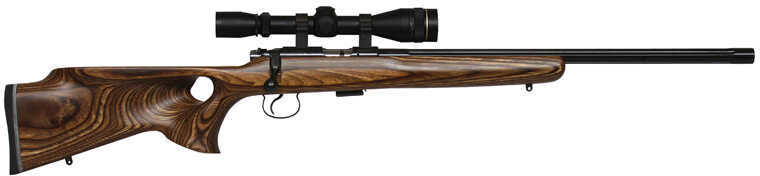 CZ 455 Varmint 22 Long Rifle Bolt Action Dark Brown Thumbhole Stock 5 Round 20.5" Blued Fluted Barrel 02139