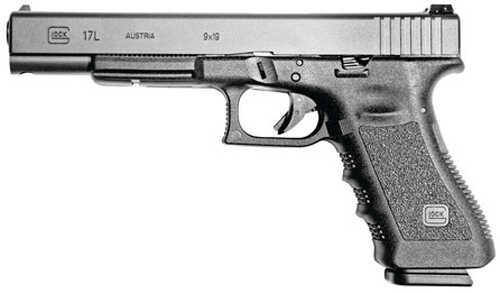 Glock 17 Long Slide 9mm Luger 6" Barrel 10 Round Double Action Polymer Grip Frame Black Semi Automatic Pistol PI1630101