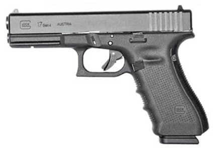 Glock 17 Gen 4 Semi Automatic Pistol 9mm Luger 4.5" Barrel 10 Rounds Matte UG1750201