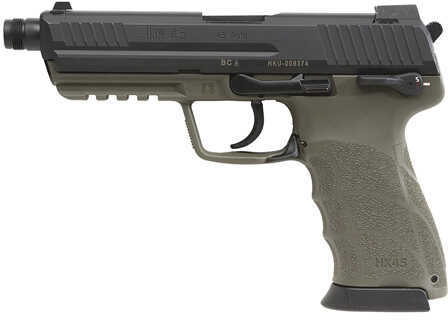 Heckler & Koch HK45 Tactical 45 ACP 5.2" Barrel 10 Round OD Green Frame Semi Automatic Pistol 745001TGA5