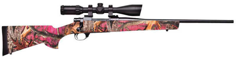 Howa / Hogue 7mm-08 Remington Youth 2-N-1 Scope Package 20" Free-Floating Hammer-Forged Barrel Synthetic Stock Foxy Woods Pink Camo Bolt Action Rifle HGR26707FWC