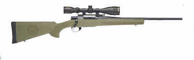 Howa Ranchland 22-250 Remington Bolt Action Rifle Gameking Combo Synthetic Over Molded Green Stock Nikko Stirling 3.5-10X44 HGK36408R
