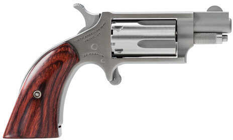 North American Arms 22 Boot Grip Magnum 1.12" Barrel 5 Round Wood Grain Stainless Steel Revolver 22MSGBG