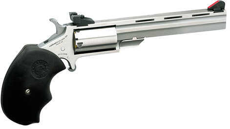 North American Arms 22 Mini Master 22 Magnum 4" Barrel 5 Round Rubber Grip Stainless Steel Revolver MMTM