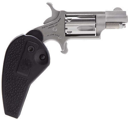 North American Arms Mini 22 Long Rifle 1.1" Barrel 5 Round Holster Grip Stainless Steel Revolver NAA-22 -HG