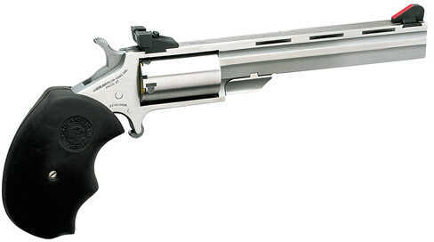 North American Arms Mini Master 22 Long Rifle/22 Magnum 4" Barrel 5 Round Stainless Steel Revolver NAA-MMTC