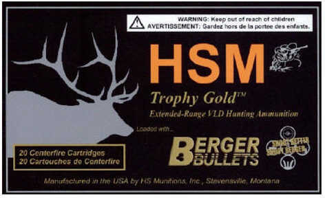 338-378 Weatherby Magnum 20 Rounds Ammunition HSM 300 Grain Hollow Point